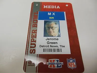2006 Super Bowl Xl Nfl Football Very Rare Working Media Pass Steelers Seahawks • $39.99
