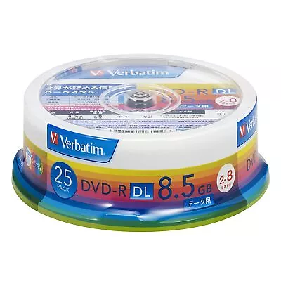 Mitsubishi Chemical Media Verbatim DVD-R DL DHR85HP25V1 White Japan • $115.37