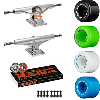 Old School Skateboard Package INDEPENDENT Trucks POWELL RAT BONES Wheels + REDS • $85.95