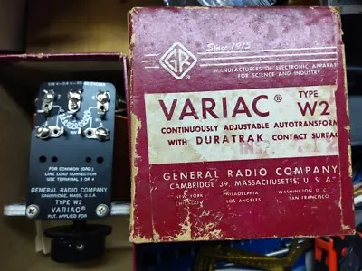 General Radio Company Variac Type W2 New In Box Crack In Bourd • $28