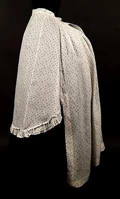 Unusual & Unique Print Victorian 1870’s Polonaise Bustle Skirt W Piping • $488.24