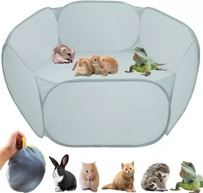 Small Animal Cage Tent Guinea Reptile Rabbits Hamster Pet Playpen Exercise Fence • $27.99