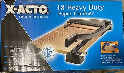 X-acto Rubber Feet Heavy-duty Wood Paper Trimmer - 18  Cutting Length • $149.95
