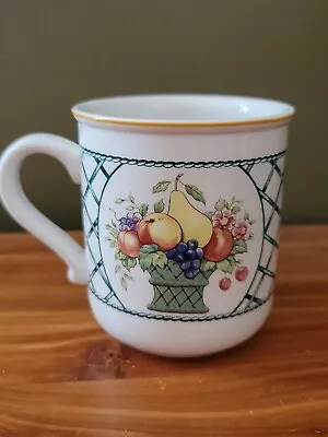 Villeroy & Boch BASKET Fruits ANNO Porcelain Cup Mug Germany 3 1/2” H  • £18.90