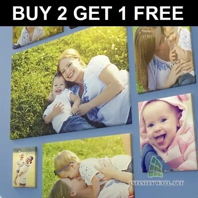 £14.98 • Buy Personalised Photo On Canvas Print Framed A0 A1 A2 A3 A4 A5 Ready To Hang.A+✔️