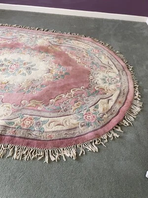 £50 • Buy VERY LARGE Oval Vintage Rug Carpet C1960s Retro Mid-Century Wool - 1760 Cm X 840
