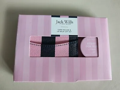 New/boxed Jack Wills Card Holder Purse Wallet & Lip Balm Gift Set • £7.99