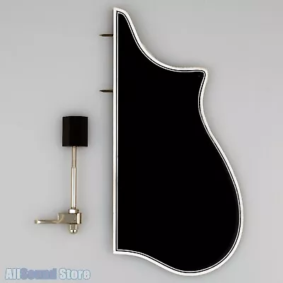 F-Model Bound Mandolin Pickguard Nickel Bracket F5 Style BLACK W 3-Ply Binding  • $62.95