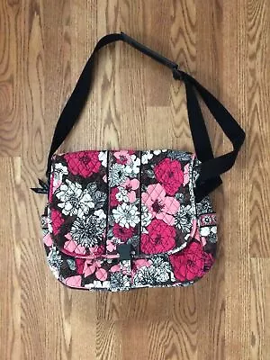 Vera Bradley Mocha Rouge Crossbody Book Bag Retired Pattern • $19.95