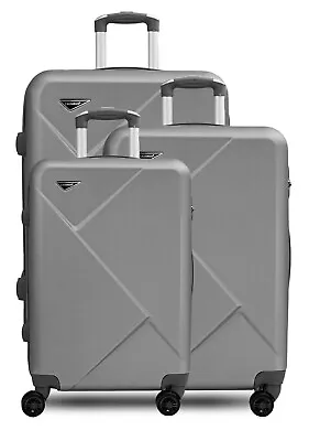 Hard Shell PC+ABS Cabin Suitcase 4 Wheel Travel Luggage Trolley Lightweight Case • £99.99