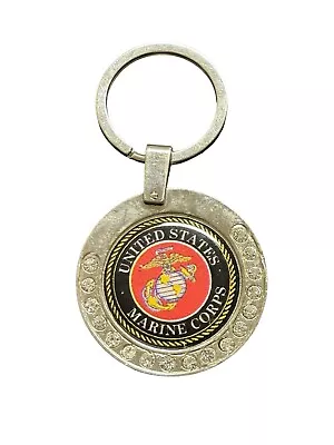 United States Marine Corps USMC Keychain Ring Military Eagle Globe Anchor  • $14.75