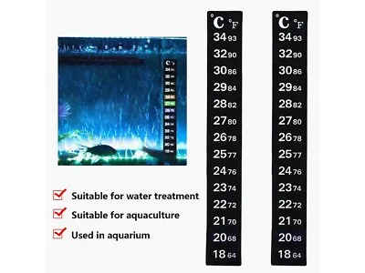 £3 • Buy 3 X Digital Aquarium Fish Tank Thermometer Temperature Sticker Dual Scale 