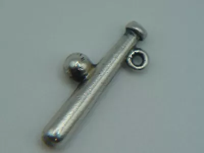 Vintage Sterling Silver BASEBALL BAT BALL Charm For Charm Bracelet Or Necklace • $9.99