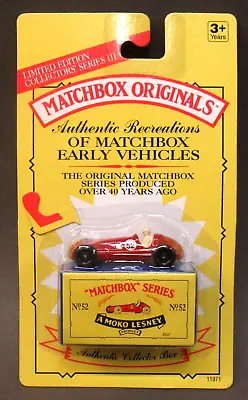 1993 Matchbox #52 1945 MASERATI RACE CAR  Originals  Series Diecast Mint On Card • $9.99
