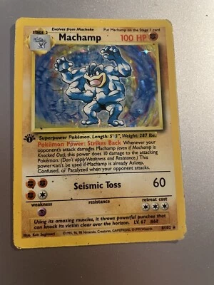 £5.50 • Buy Pokémon Card TCG Machamp Base Set 8/102 Holo 1st Edition Holo Rare WOTC