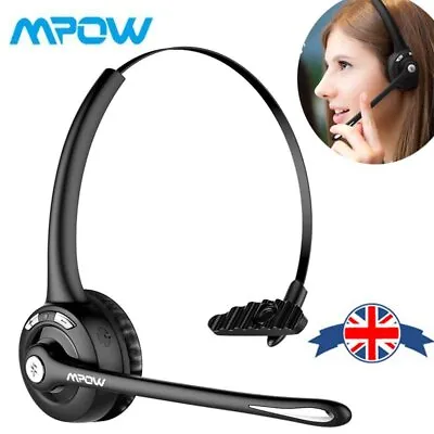 Wireless Bluetooth Headset Headphone Office Call Center With Microphone For PC • £18.04