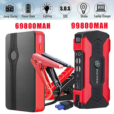 99800mAh 12V Car Jump Starter Booster Jumper Power Bank Battery Charger Portable • $45.59