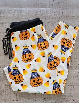 $12 • Buy 🎃 Disney Pajama Pants Eeyore Pumpkin Halloween Sz M Super Soft