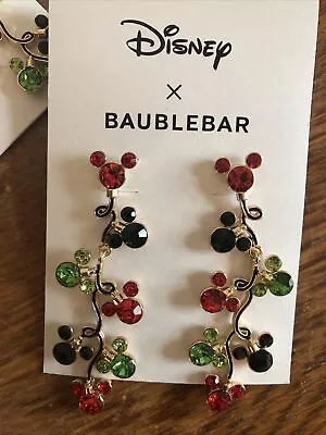 NEW! BAUBLEBAR Disney X Mickey Mouse Christmas Lights Dangle Earrings NWT • $15