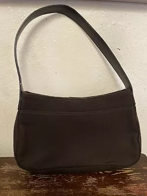 VTG J. CREW Brown Wool & Leather Shoulder Bag 11.5x7.5x2” Purse • $25