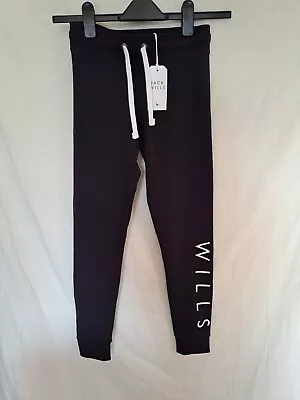 Jack Wills Lingham Soft Skinny Joggers Logo 8 Black • £11.20