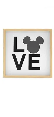 New Disney Store Mickey Mouse Love Picture Wall Decor Bnwt • $35.36