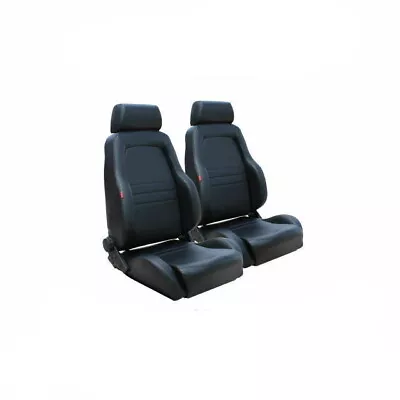 Autotecnica Adventurer Sports Bucket Seats (2) Black PU Leather ADR Approved  • $949