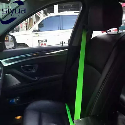 CAR Green 4.8cm Racing Car Harness 3 Point Front Safety Adjustable Seat Belt • $24.40