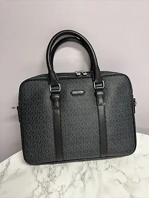 Duchini Black Faux Leather Briefcase Tote Bag • £30.99