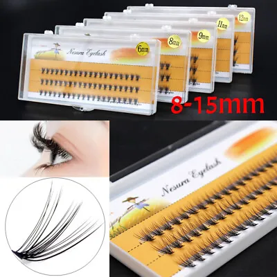 60X Individual Flare Cluster Eyelashes Knotted Eyelash Extensions False Lashes ♧ • $2.67