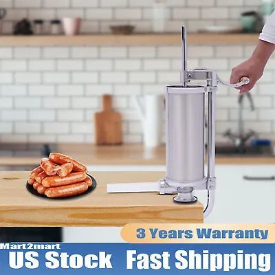 2.5L/5lbs Sausage Stuffer Vertical Meat Press Filler Sausage Maker With 4 Tubes • $39.90