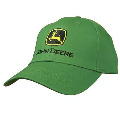 John Deere Men/Unisex One Size Logo  Nothing Runs Like A Deere  Cap/Hat Green • $29
