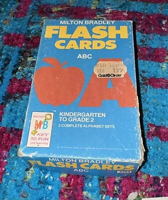 Vintage 1975 Blue Box Milton Bradley Flash Cards Kindergarten To Grade 2 • $15