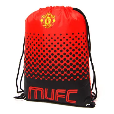£14.99 • Buy Manchester United Fc Man Utd Fade Gym Bag School Pe Swimming Sport Xmas Gift