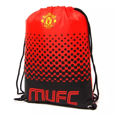 £14.99 • Buy Manchester United Fc Man Utd Fade Gym Bag School Pe Swimming Sport Xmas Gift