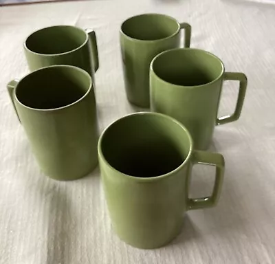 Melaware Melamine Retro Picnic 5 Mugs Sage Green Camping Motorhome  • £18.99