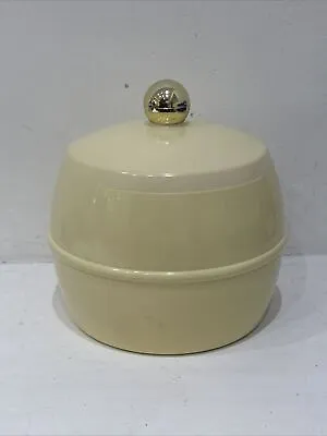 Insulex Limited 1960s Ivory & Gold Ice Bucket Retro Made In England 17 Cm • £8