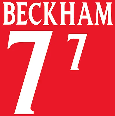 England Beckham 2002 Nameset Shirt Soccer Number Letter Heat Print Football A • £12