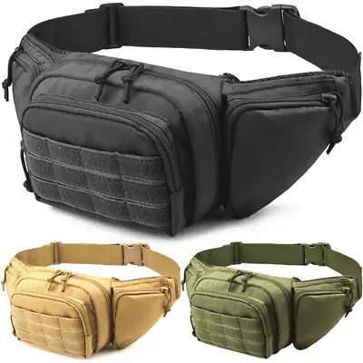 Tactical Concealed Gun Pouch Handgun Pistol Holster Shoulder Bag EDC Waist Bag • $17.36