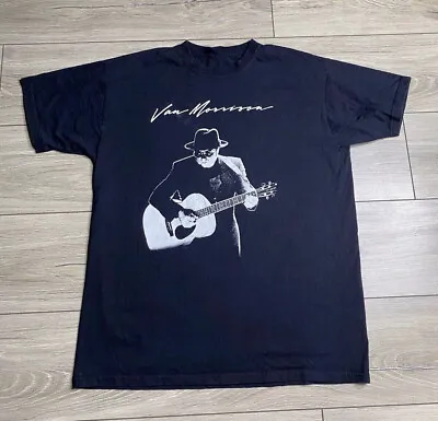 Vintage Guitarist VAN MORRISON Concert Tour Shirt Black Unisex S-5XL NE2597 • $23.74