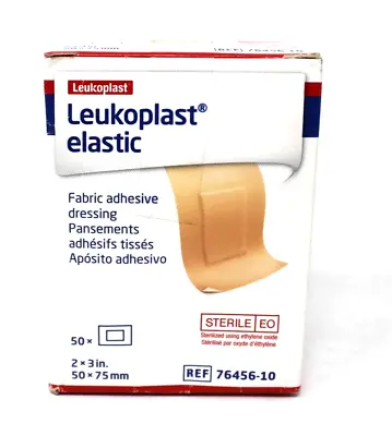 BSN 76456-10 Leukoplast Elastic Adhesive Fabric Bandage 2  X 3  Patch - 50/BX • $10.99