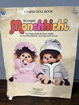 1982 Whitman Monchhichi Paper Doll Book 2 Monkey Dolls & Outfits • $12