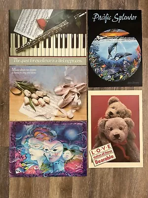 ARGUS Posters Lot Vintage 80s Dolphin Ballet Teddy Bear Mask Piano Flute • $34.99