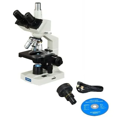 OMAX 40X-2500X Trinocular Lab Compound LED Microscope + 5MP Digital Video Camera • $418.99