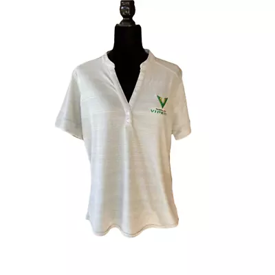 Vansport Womens Polo Shirt Large XFL Football Tampa Bay Vipers Gray NEW • $30