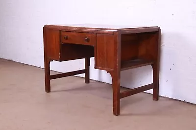 Antique Arts & Crafts Oak Writing Desk From Frank Lloyd Wright's DeRhodes House • $1595