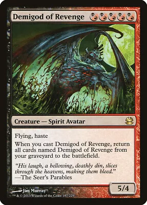 Demigod Of Revenge Modern Masters NM Black Red Rare MAGIC MTG CARD ABUGames • $2.19