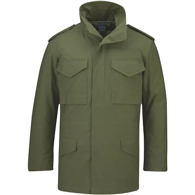 Propper M65 Field Coat Warm Ripstop Liner Mens Hooded Hiking Jacket Olive Green • £151.95