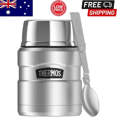 Thermos Stainless King Vacuum Insulated Food Jar 470ml Stainless Steel Silver AU • $37.95