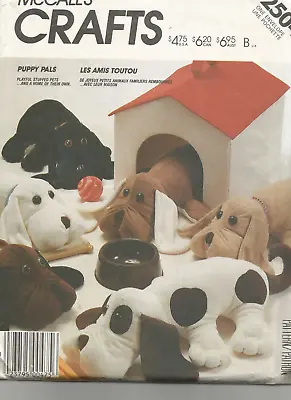 2504 McCalls Sewing Pattern Puppy Pals & House Stuffed Animals Soft Toys Vintage • $24.99